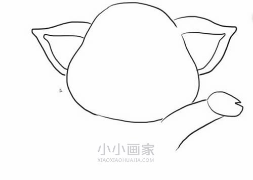 开心的小猪简笔画画法图片步骤步骤3