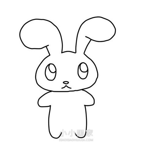 卡通小兔子Rabbit简笔画画法图片步骤步骤10