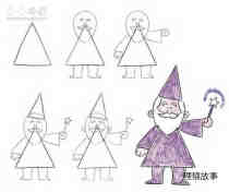绘本故事会魔法的圣诞老人简笔画画法图片步骤