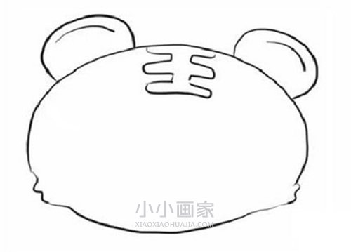可爱小老虎简笔画画法图片步骤步骤3
