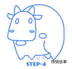 彩色卡通奶牛简笔画画法图片步骤步骤5
