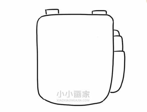 双肩背书包简笔画画法图片步骤步骤4