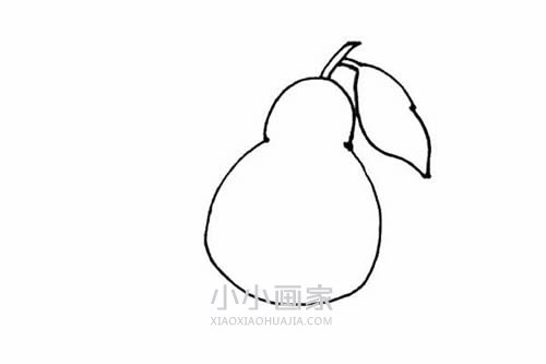 彩色梨子简笔画画法图片步骤步骤4
