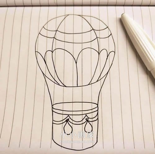 绘本故事简单热气球简笔画画法图片步骤