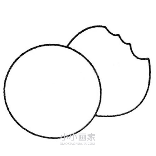 简单曲奇饼干简笔画画法图片步骤步骤3