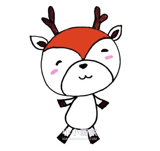 绘本故事卡通小鹿简笔画画法图片步骤