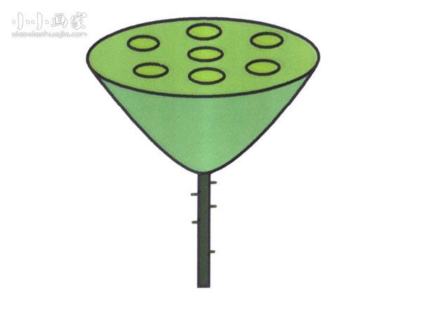 简单莲蓬简笔画画法图片步骤步骤1