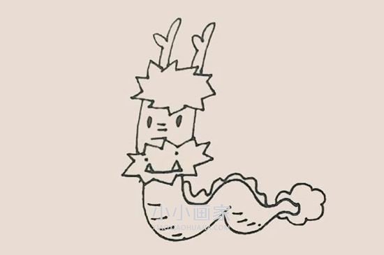 卡通神龙简笔画画法图片步骤步骤7