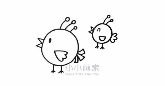 卡通小鸟简笔画画法图片步骤步骤5
