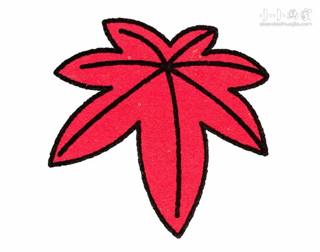 火红枫叶简笔画画法图片步骤步骤1