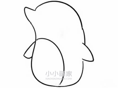表情严肃小企鹅简笔画画法图片步骤步骤4