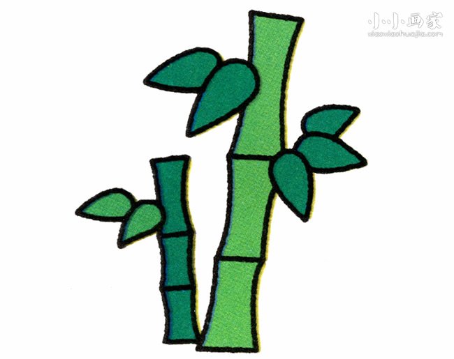 彩色竹子简笔画画法图片步骤步骤1