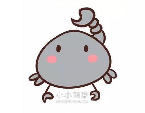 卡通小蝎子简笔画画法图片步骤