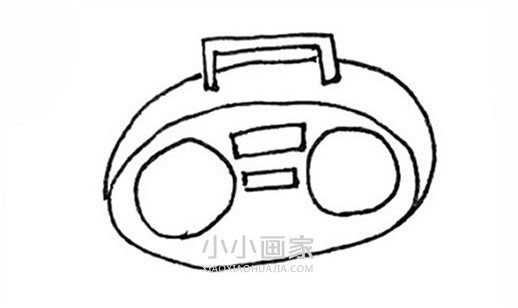彩色收音机简笔画画法图片步骤步骤3