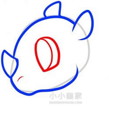 卡通小犀牛简笔画画法图片步骤步骤4