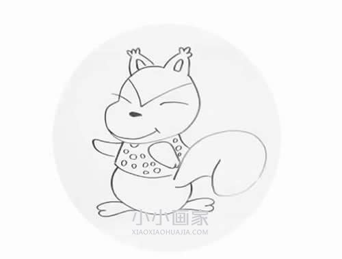 绘本故事可爱松鼠宝宝简笔画画法图片步骤