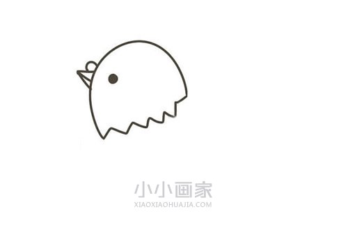 叼树枝和平鸽简笔画画法图片步骤步骤3