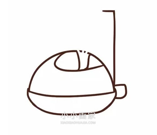 可爱的碰碰车简笔画画法图片步骤步骤3