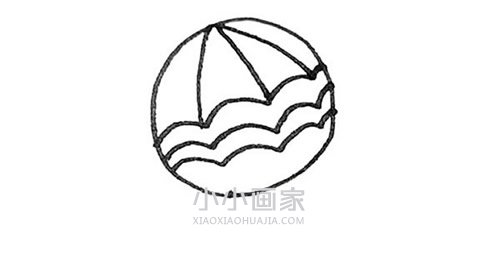 彩色热气球简笔画画法图片步骤步骤4