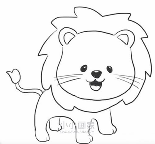 绘本故事简单卡通小狮子简笔画画法图片步骤