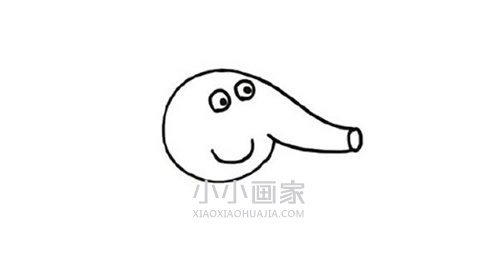 小象艾米丽简笔画画法图片步骤步骤2