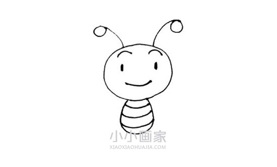 可爱卡通蜜蜂简笔画画法图片步骤步骤5