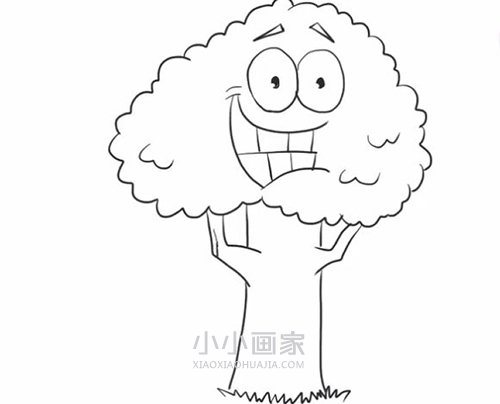 卡通大树简笔画画法图片步骤步骤6