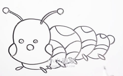 绘本故事简单毛毛虫简笔画画法图片步骤