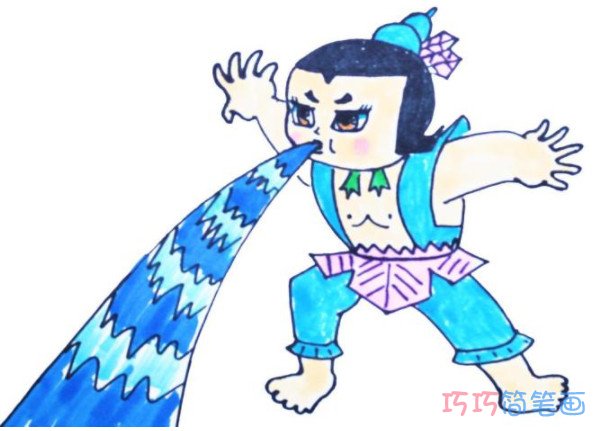 绘本故事怎么画葫芦娃简笔画涂色 葫芦娃简笔画图片