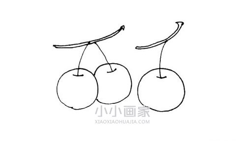红色樱桃简笔画画法图片步骤步骤5