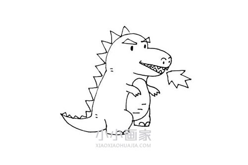 喷火恐龙简笔画画法图片步骤步骤6