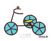 儿童三轮自行车的简笔画画法图片步骤步骤4