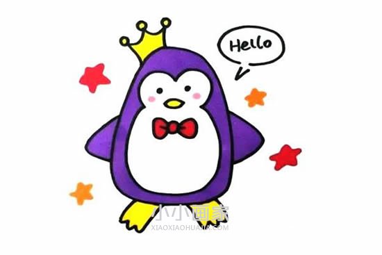 绘本故事企鹅王子简笔画画法图片步骤