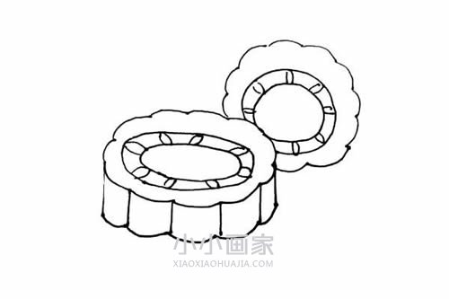 中秋月饼简笔画画法图片步骤步骤8