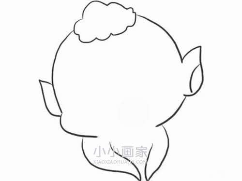 可爱胡巴简笔画画法图片步骤步骤4