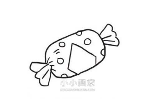 彩色糖果简笔画画法图片步骤步骤4
