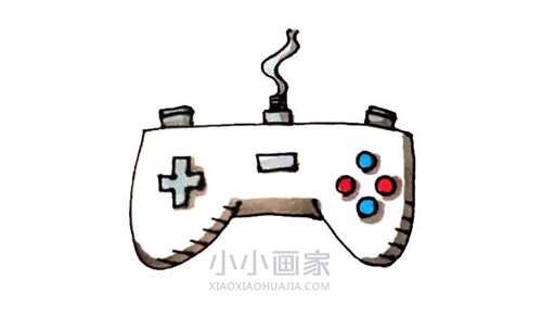 绘本故事彩色游戏手柄简笔画画法图片步骤