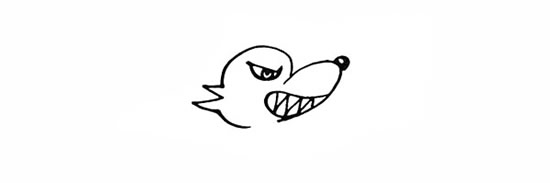 坏坏的大灰狼简笔画画法图片步骤步骤7