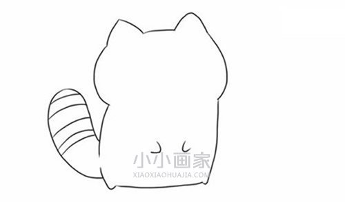 可爱小狸猫简笔画画法图片步骤步骤5