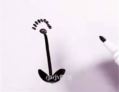 简单蒲公英简笔画画法图片步骤步骤3