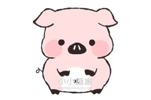 绘本故事粉色小猪简笔画画法图片步骤