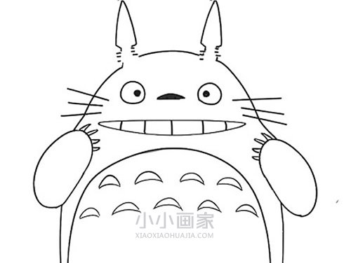 可爱龙猫简笔画画法图片步骤步骤1