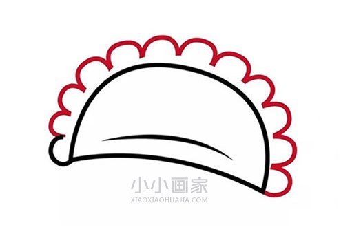 彩色饺子简笔画画法图片步骤步骤4