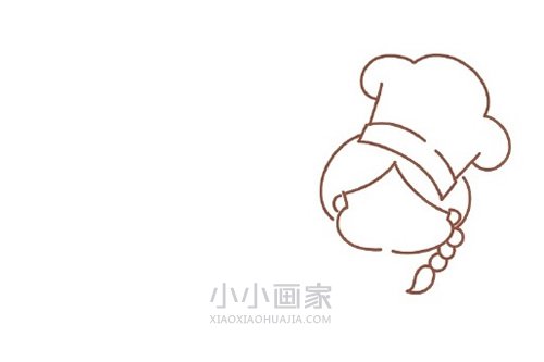 可爱的女厨师简笔画画法图片步骤步骤5