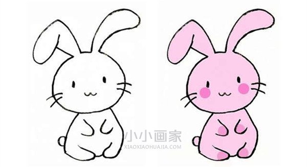 绘本故事粉色兔子简笔画画法图片步骤