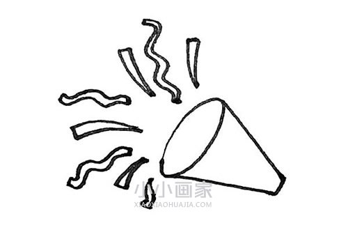 彩色礼炮简笔画画法图片步骤步骤5