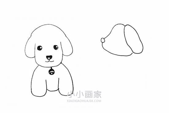 两只可爱狗狗简笔画画法图片步骤步骤6