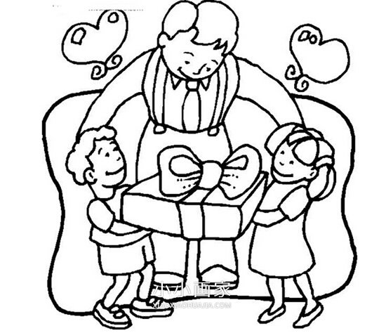 父亲节简笔画画法图片步骤步骤2