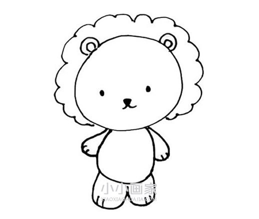 卡通小狮子简笔画画法图片步骤步骤4
