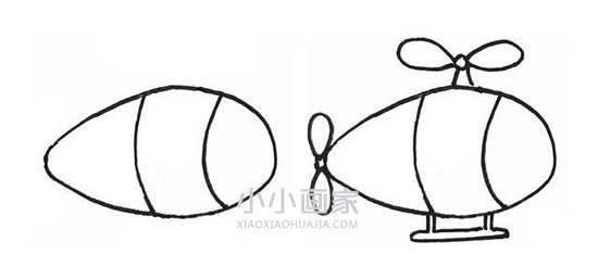 彩色直升飞机简笔画画法图片步骤步骤1